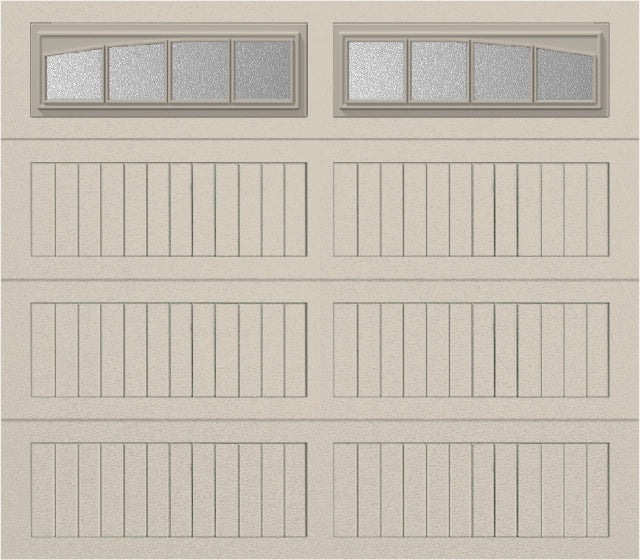 8x7 - Arched Stockbridge Long - Obscure With glass Long - Almond