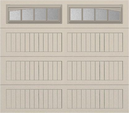 8x7 - Arched Stockbridge Long - Obscure With glass Long - Almond