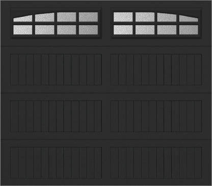 8x7 -  Arched Stockton Long - ObscureWith glass Long - Black