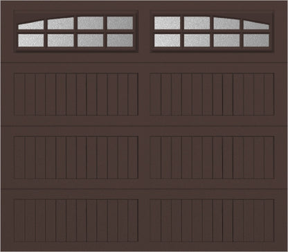 8x7 -  Arched Stockton Long - ObscureWith glass Long - Brown