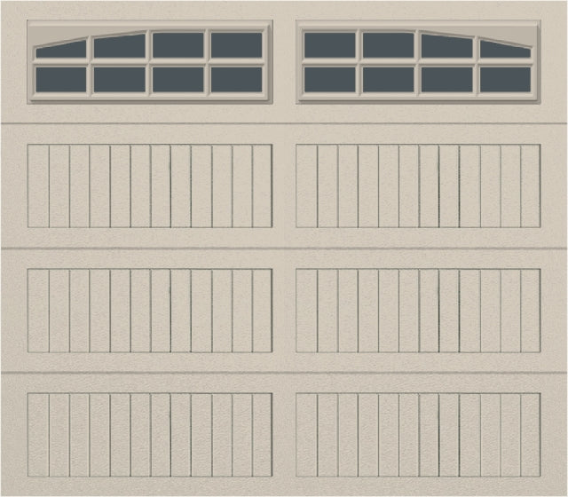 8x7 - Arched Stockton Long - Tinted With glass Long - Almond