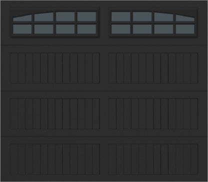 8x7 - Arched Stockton Long - Tinted With glass Long - Black