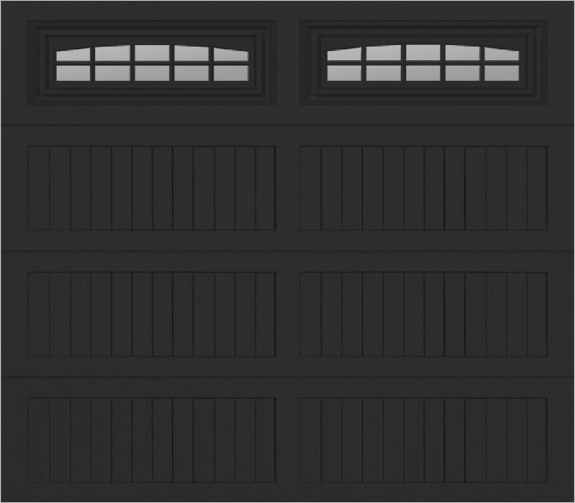 8x7 -  Cascade - Clear  With glass Long - Black