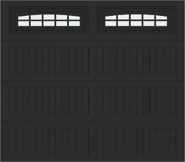 8x7 -  Cascade - Frosted  With glass Long - Black