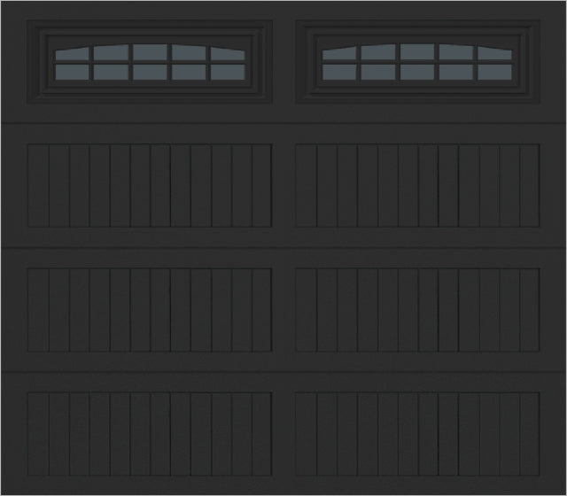 8x7 -  Cascade - Tinted  With glass Long - Black.