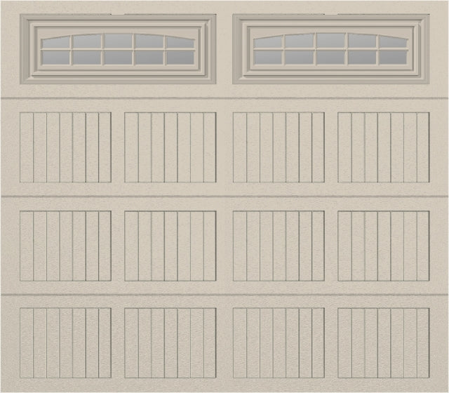 8x7 -  Cascade Short - Clear  With glass - Almond