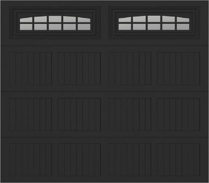 8x7 -  Cascade Short - Clear  With glass - Black