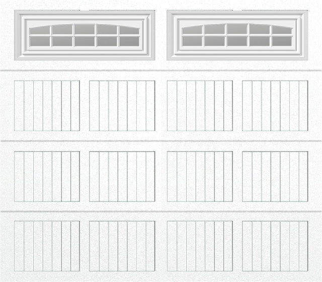 8x7 -  Cascade Short - Clear  With glass - White