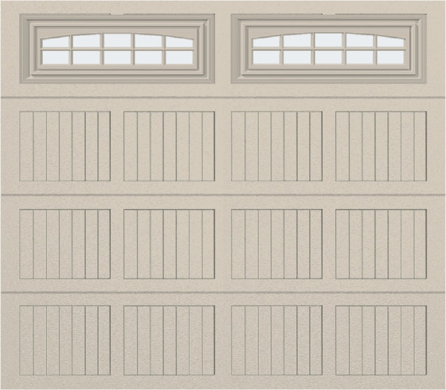 8x7 -  Cascade Short - Frosted  With glass - Almond