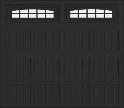 8x7 -  Cascade Short - Frosted  With glass - Black.