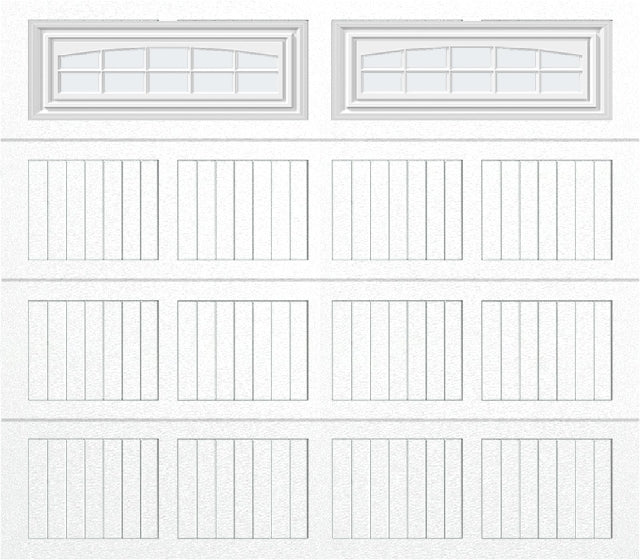 8x7 -  Cascade Short - Frosted  With glass - White