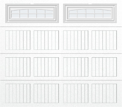 8x7 -  Cascade Short - Frosted  With glass - White