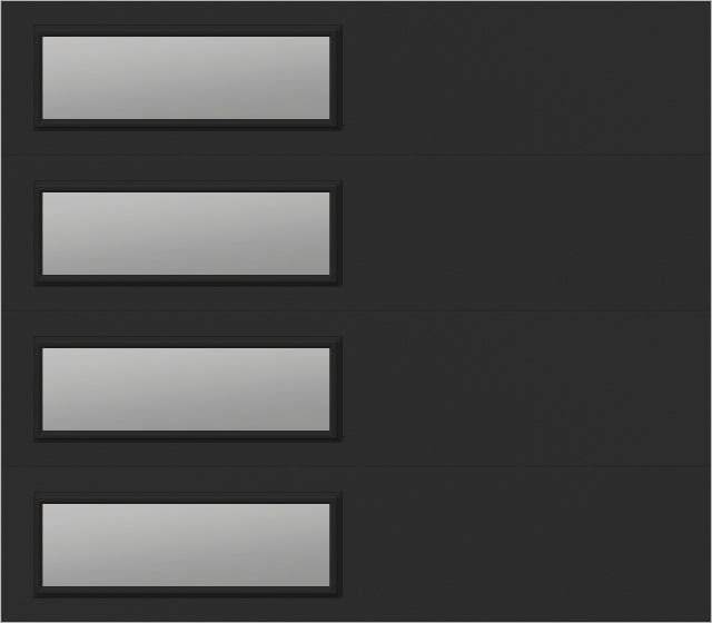 8x7 - Clear -  Stockton With glass Short - Black