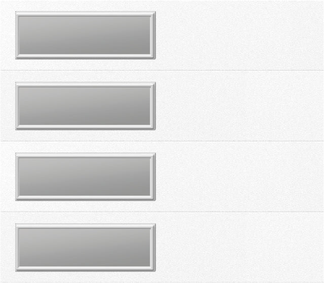 8x7 - Clear -  Stockton With glass Short - White