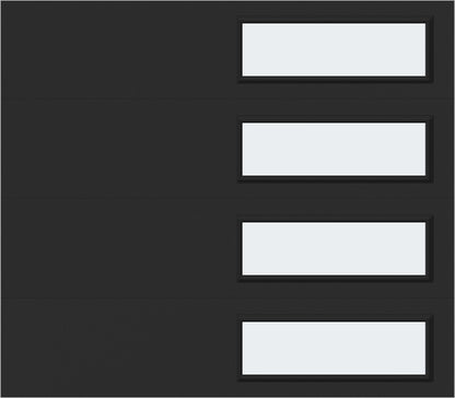 8x7 - Frosted -  Stockton With glass - Black