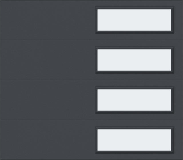 8'x7' Window - Skyflush Right  - Graphiete - Frosted