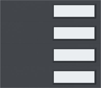8'x7' Window - Skyflush Right  - Graphiete - Frosted