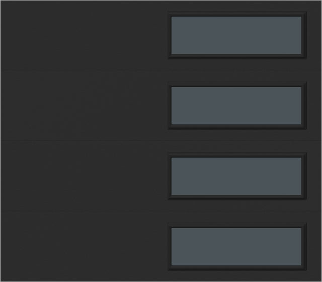 8'x7' Window - Skyflush Right  - Black - Tinted 