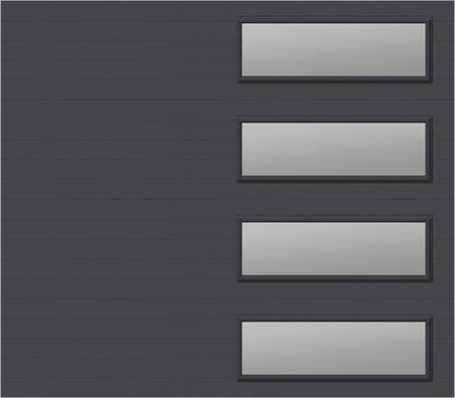 8x7 - Clear -  Stockton With glass Long - Graphite