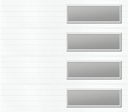 8x7 - Clear -  Stockton With glass Long - White