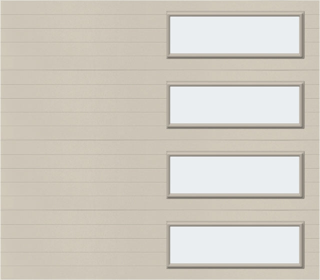 8x7 - Frosted - Long - Stockton With glass Long - Almond.