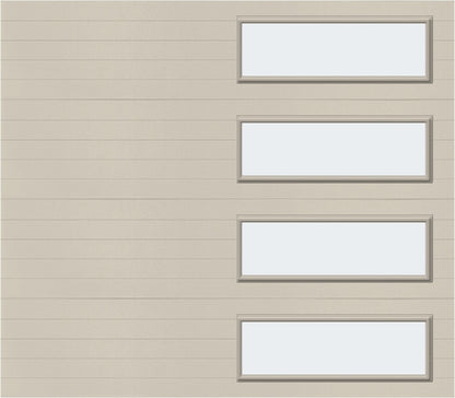 8x7 - Frosted - Long - Stockton With glass Long - Almond.