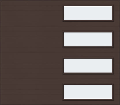 8x7 - Frosted  - Long - Stockton With glass Long - Brown