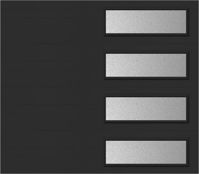 8x7 -  Obscure- Stockton With glass Long - Black