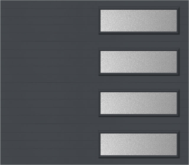 8x7 -  Obscure- Stockton With glass Long - Graphite  