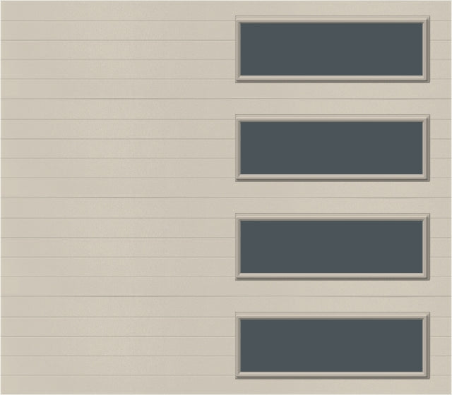 8x7 -  Tinted - Long Stockton With glass - Almond