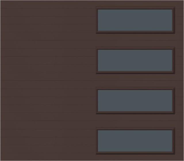 8x7 -  Tinted - Long Stockton With glass - Brown