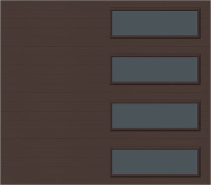 8x7 -  Tinted - Long Stockton With glass - Brown