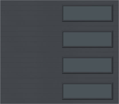 8x7 -  Tinted - Long Stockton With glass - Graphite 