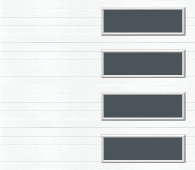 8x7 -  Tinted - Long Stockton With glass - White