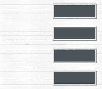 8x7 -  Tinted - Long Stockton With glass - White