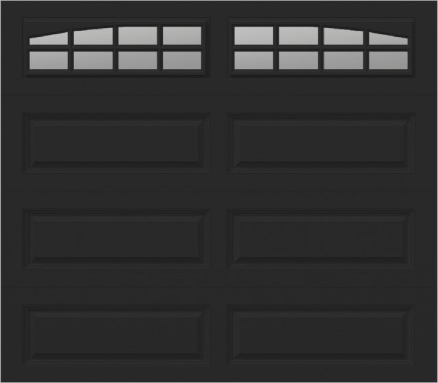 8x7 -  Cascade - Clear  With glass Long - Black