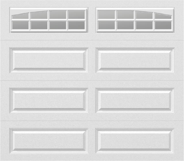 8x7 -  Cascade - Clear  With glass Long - White