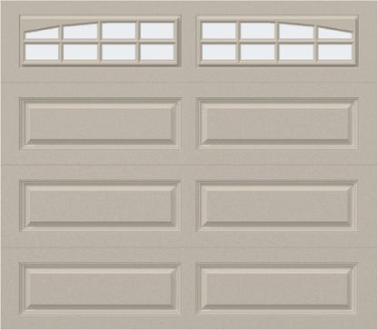 8x7 - Arched Stockbridge Long - Frosted With glass Long - Almond