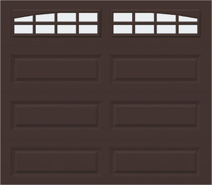 8x7 - Arched Stockbridge Long - Frosted With glass Long - Brown