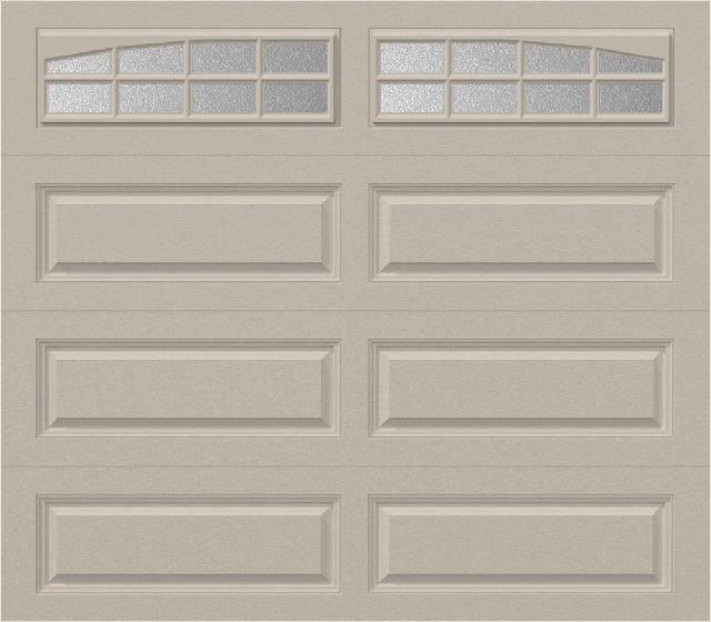 8x7 -  Arched Stockbridge Long - Obscure With glass Long - Almond