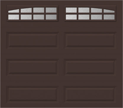 8x7 -  Arched Stockbridge Long - Obscure With glass Long - Brown