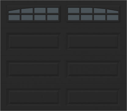 8x7 -  Arched Stockbridge Long - Tinted With glass Long - Black