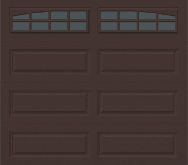 8x7 -  Arched Stockbridge Long - Tinted With glass Long - Brown