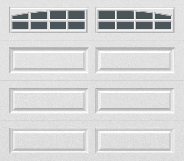 8x7 -  Arched Stockbridge Long - Tinted With glass Long - White