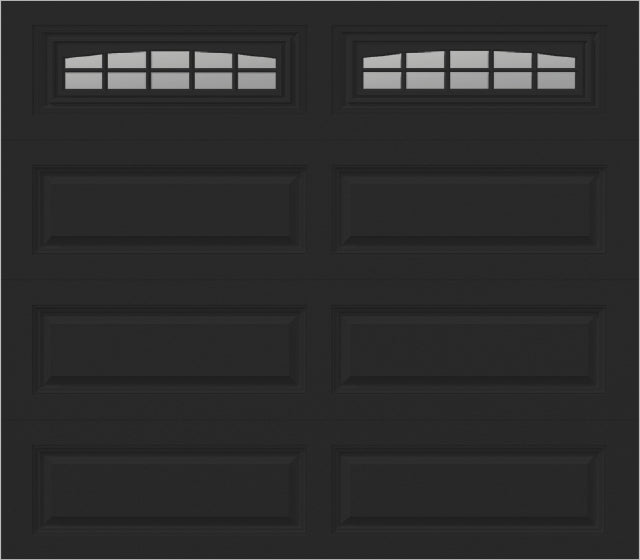 8x7 -  Cascade - Clear  With glass Long - Black