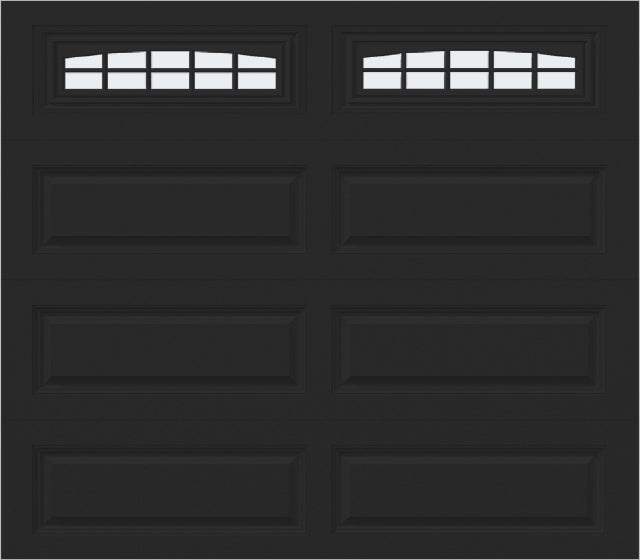 8x7 -  Cascade - Frosted  With glass Long - Black