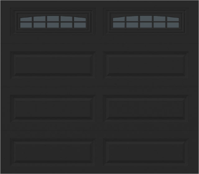 8x7 -  Cascade - Tinted  With glass Long - Black.