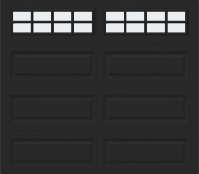 8x7 - Frosted -  Long - Stockton With glass Long - Black