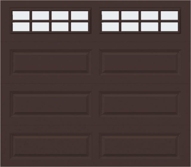 8x7 - Frosted  - Long - Stockton With glass Long - Brown