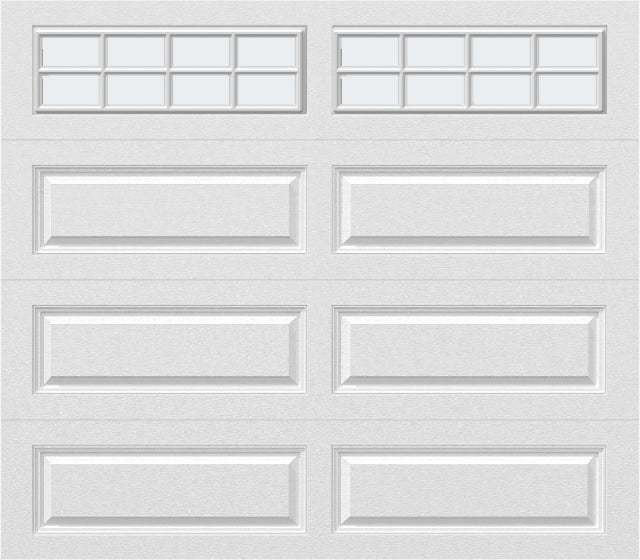 8x7 - Frosted -  Long -Stockton With glass Long - White